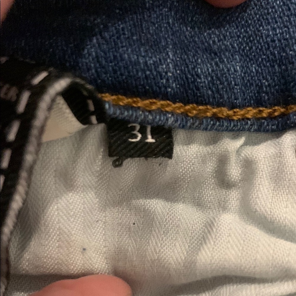 7 For All Mankind Blue Jean Shorts Cuffed Hem - Picture 2 of 4